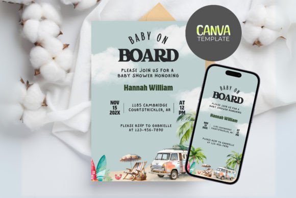 Baby on Board Baby Shower Invitation