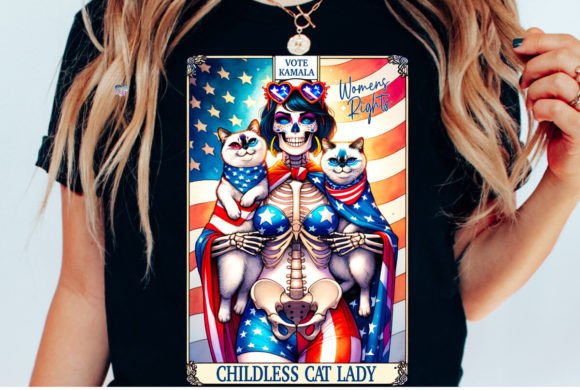 Childless Cat Lady Tarot Card PNG for Creative Projects