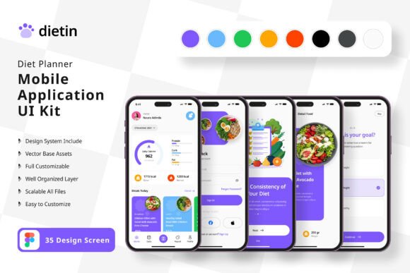 Diet Planner App Mobile UI KIT: Build Your App Faster