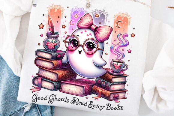 Good Ghouls Read Spicy Books PNG Ghost Design