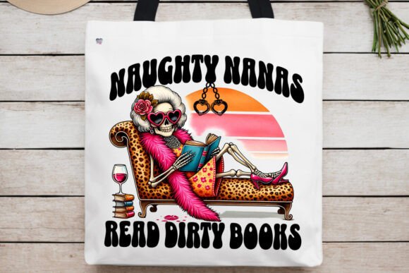 Read Dirty Books PNG Nana Skeleton: A Bold Design Asset