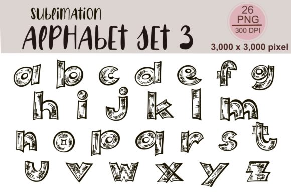 Sublimation Alphabet Set 3