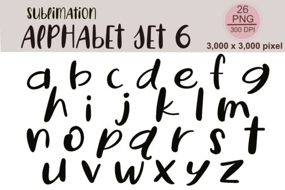 Sublimation Alphabet Set 6: Black Fonts for Creative Projects