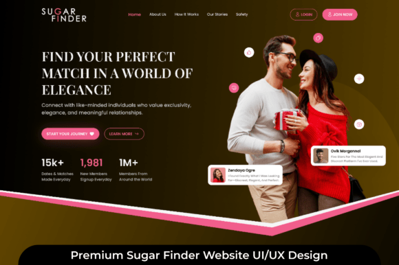 Sugar Finder: A Modern UI Kit for Dating Apps