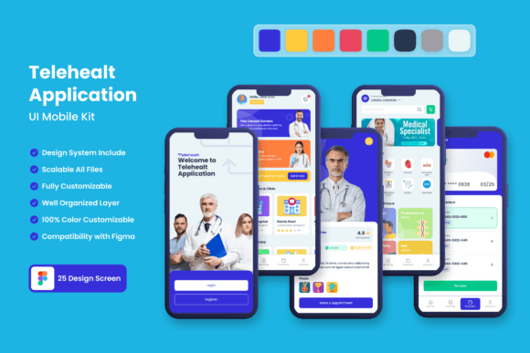 Telehealth App Mobile UI KIT: Your Design Blueprint