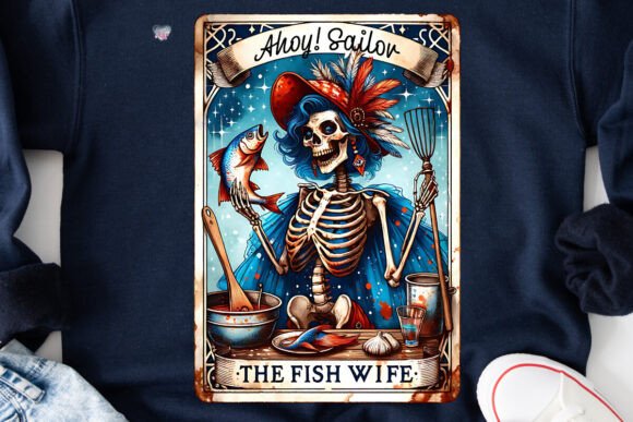 The Fish Wife Skeleton Tarot Card PNG: Creative Design Guide