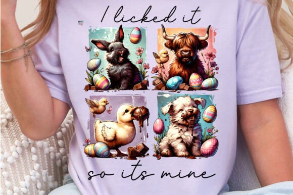 Whimsical Easter Cow Bunny PNG for Sublimation Crafts